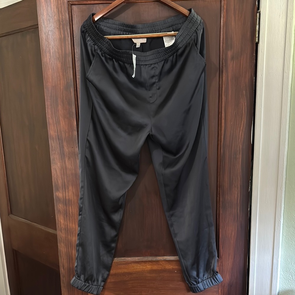 Banana Republic Charcoal Satin Trousers